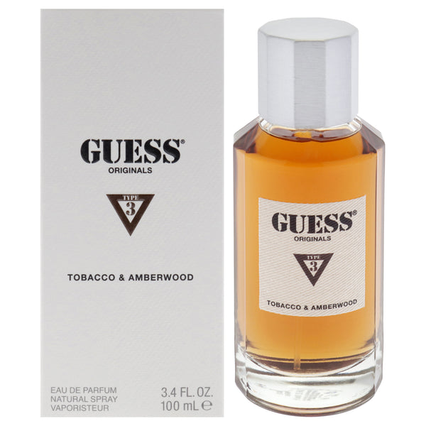 Guess Originals Type 3 Tobacco and Amberwood by Guess for Men - 3.4 oz EDP Spray