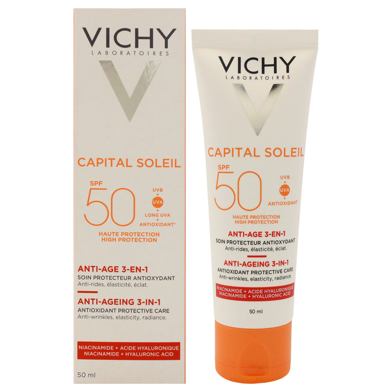 Capital Soleil 3-In-1 Anti-Aging SPF 50 by Vichy Laboratories for Women - 1.7 oz Sunscreen