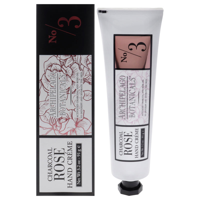 Hand Cream - Charcoal Rose by Archipelago Botanicals for Unisex - 3.2 oz Cream