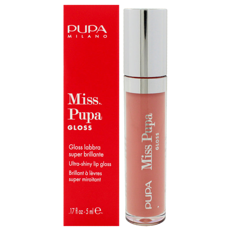 Miss Pupa Gloss Ultra-Shine Lip Gloss - 401 Lovely Pink by Pupa Milano for Women - 0.17 oz Lip Gloss