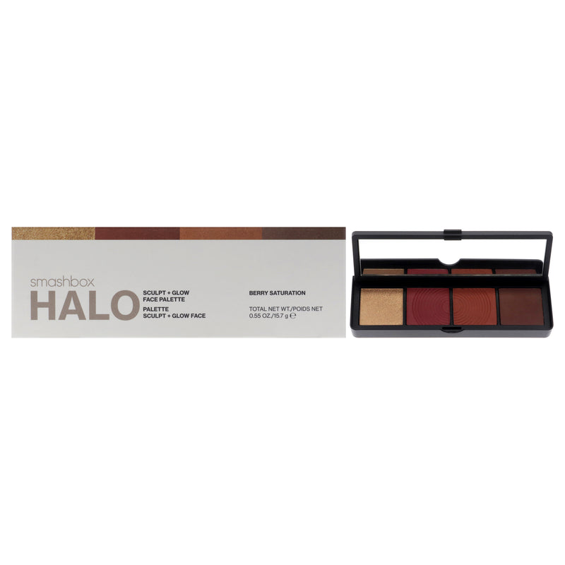 Halo Sculpt Plus Glow Face Palette - Berry Saturation by SmashBox for Women - 0.55 oz Makeup