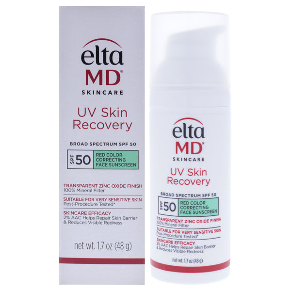 EltaMD UV Skin Recovery Red Color Correcting Green Tint Face Sunscreen SPF 50 by EltaMD for Unisex - 1.7 oz Sunscreen
