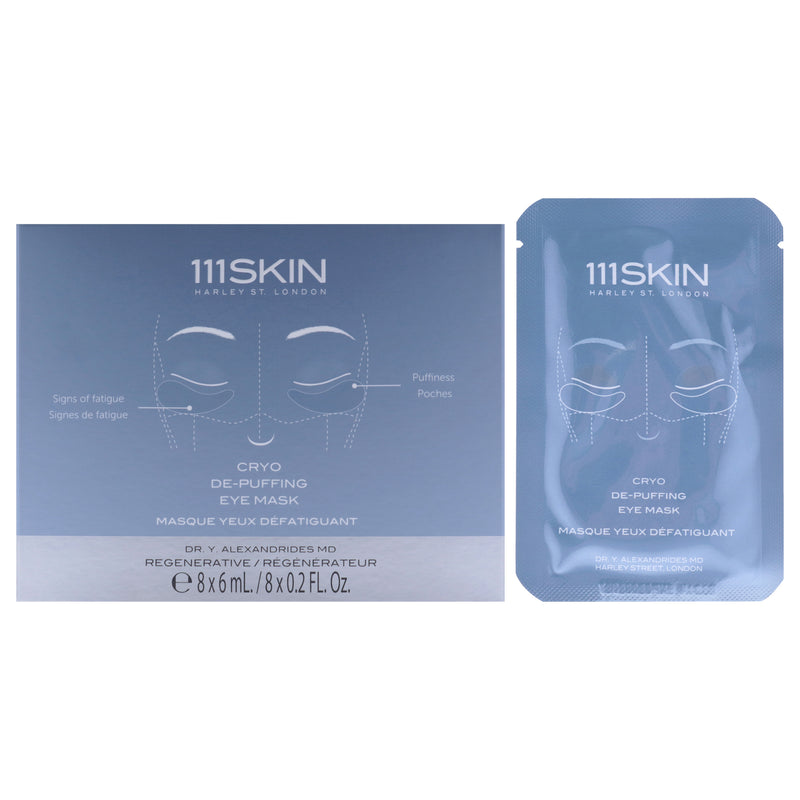 111Skin Cryo De-Puffing Eye Mask by 111Skin for Unisex - 8 Pair Mask