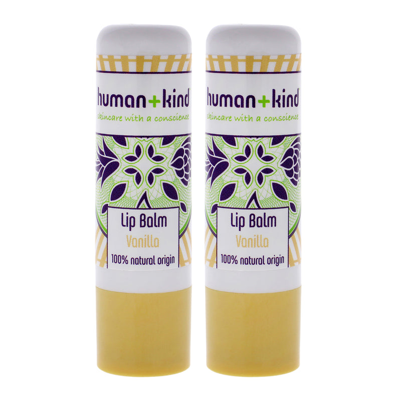 Human+Kind Lip Balm - Vanilla - Pack of 2 by Human+Kind for Unisex - 0.17 oz Lip Balm