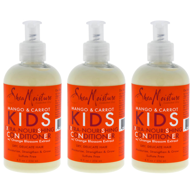 Shea Moisture Mango Carrot Kids Extra-Nourishing Conditioner by Shea Moisture for Kids - 8 oz Conditioner - Pack of 3