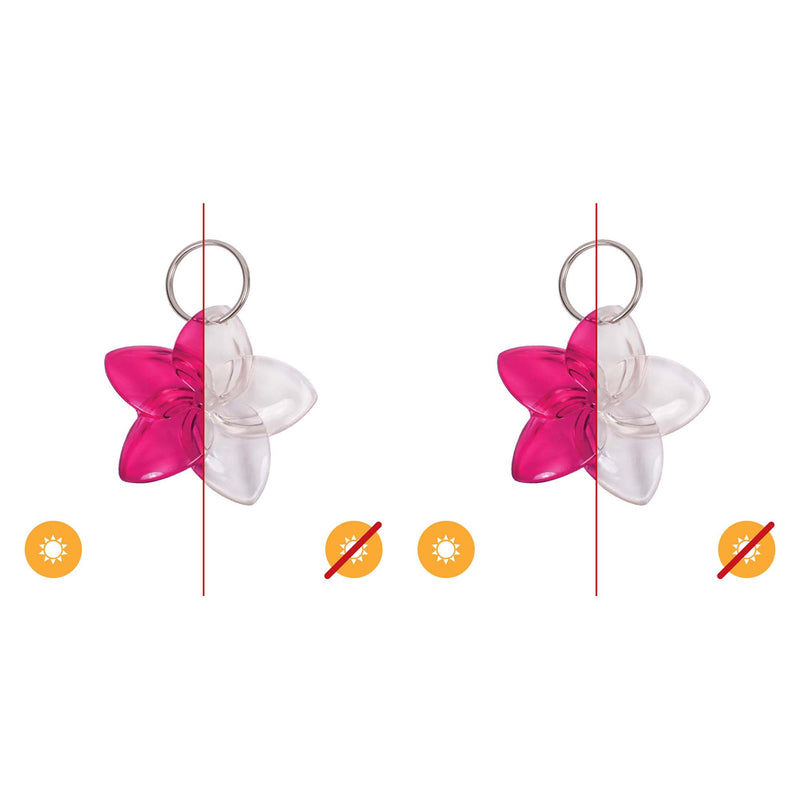 DelSol Color-Changing Key Chain Flower - Pink by DelSol for Women - 1 Pc Keychain - Pack of 2