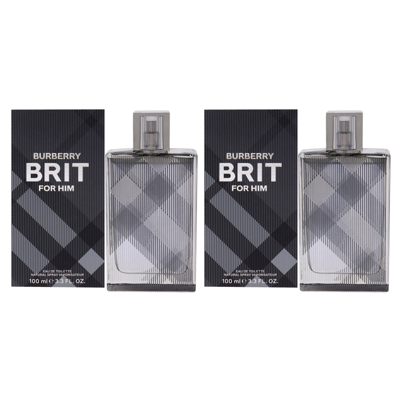 Burberry Burberry Brit by Burberry for Men - 3.3 oz EDT Spray - Pack of 2