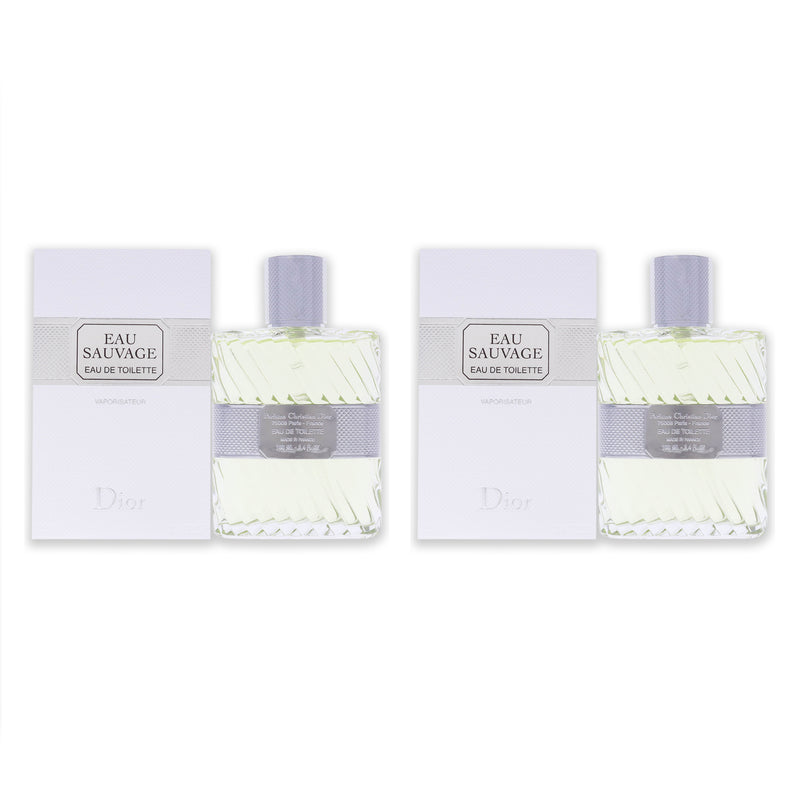 Christian Dior Eau Sauvage by Christian Dior for Men - 3.4 oz EDT Spray - Pack of 2