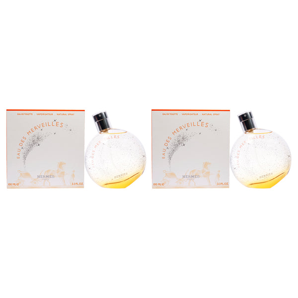 Hermes Eau Des Merveilles by Hermes for Women - 3.3 oz EDT Spray - Pack of 2