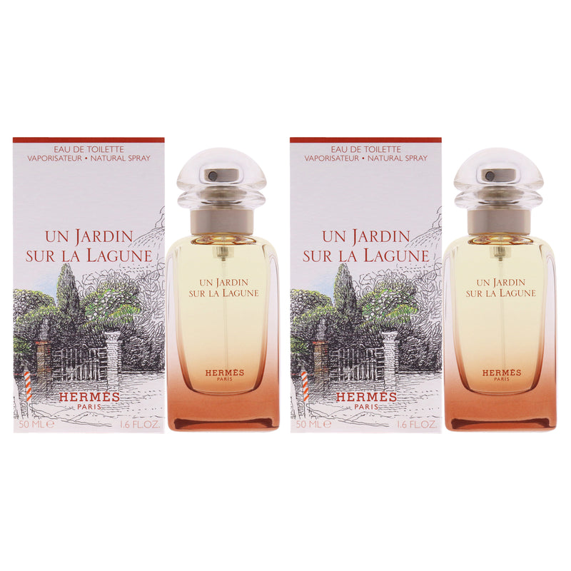 Hermes Un Jardin Sur La Lagune by Hermes for Unisex - 1.6 oz EDT Spray - Pack of 2