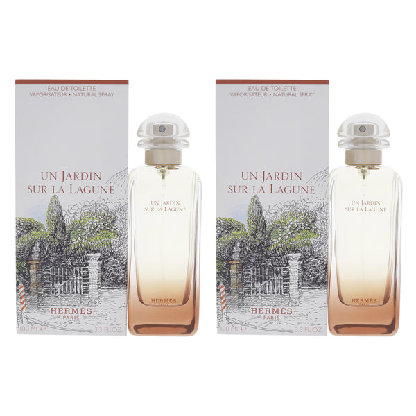 Hermes Un Jardin Sur La Lagune by Hermes for Unisex - 3.3 oz EDT Spray - Pack of 2