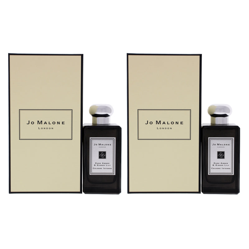 Jo Malone Dark Amber and Ginger Lily Intense by Jo Malone for Unisex - 3.4 oz Cologne Spray - Pack of 2