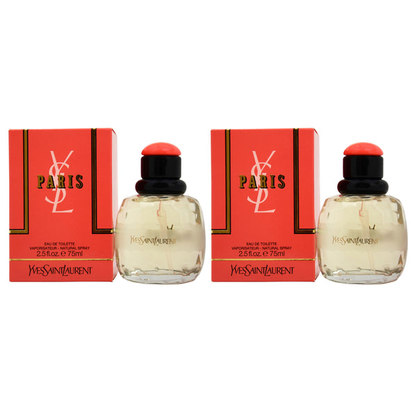 Yves Saint Laurent Paris by Yves Saint Laurent for Women - 2.5 oz EDT Spray - Pack of 2