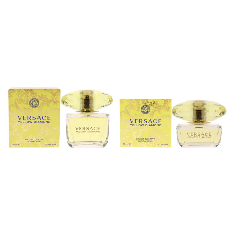 Versace Versace Yellow Diamond Kit by Versace for Women - 2 Pc Kit 3oz EDT Spray, 1.7oz EDT Spray