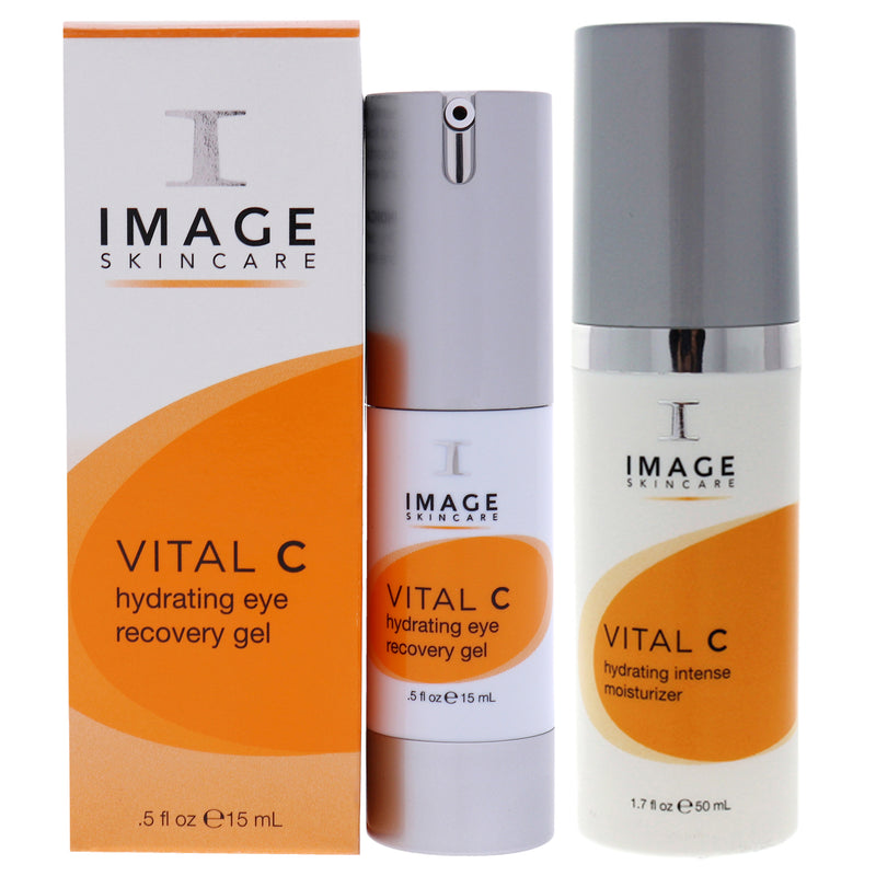 Image Vital C Hydrating Eye Recovery Gel and Vital C Hydrating Intense Kit by Image for Unisex - 2 Pc Kit 0.5oz Gel, 1.7oz Moisturizer