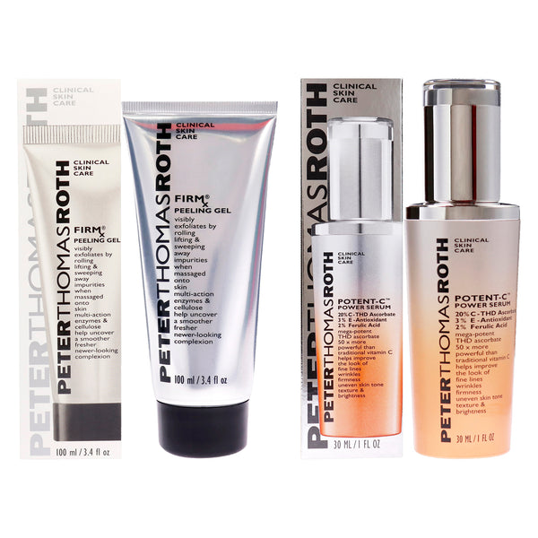 Peter Thomas Roth Firmx Peeling Gel and Potent-C Power Serum Kit by Peter Thomas Roth for Unisex - 2 Pc Kit 3.4oz Gel, 1oz Serum