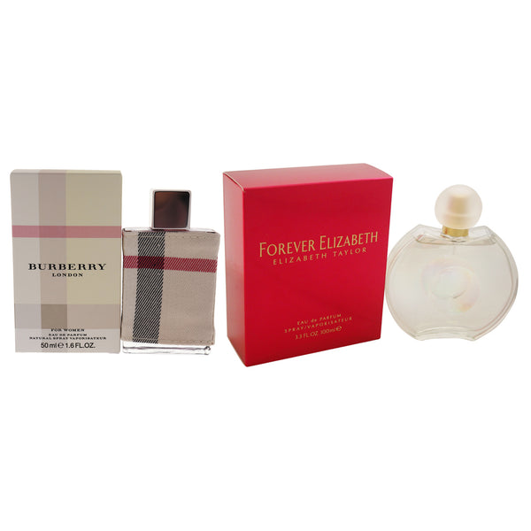 Various Designers Forever Elizabeth and Burberry London Kit by Various Designers for Women - 2 Pc Kit 3.3oz EDP Spray, 1.6oz EDP Spray