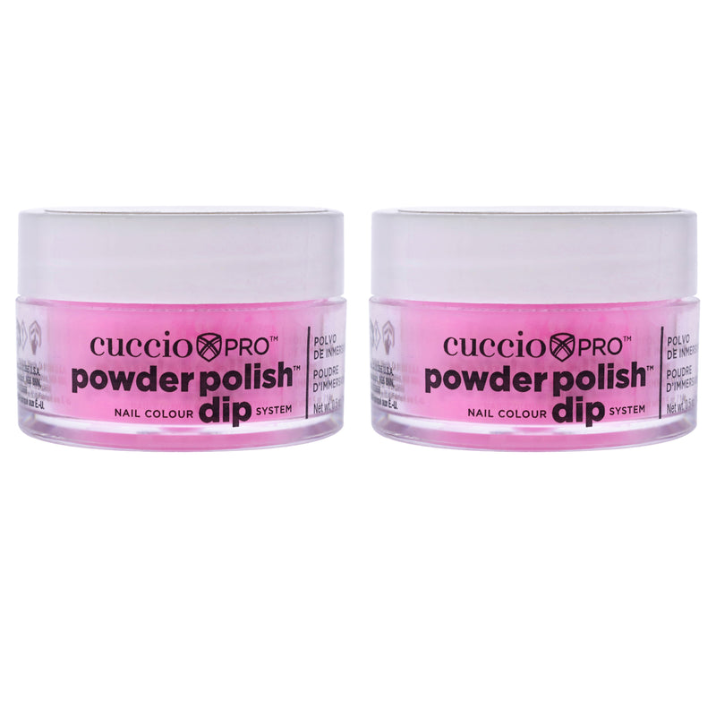 Cuccio Pro Pro Powder Polish Nail Colour Dip System - Bright Neon Pink by Cuccio Pro for Women - 0.5 oz Nail Powder - Pack of 2