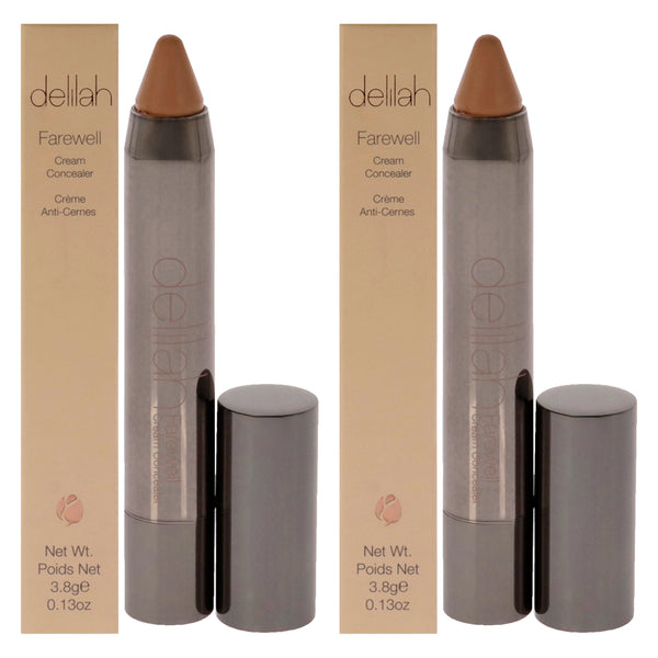 Delilah Farewell Cream Concealer - Almond by Delilah for Women - 0.13 oz Concealer - Pack of 2