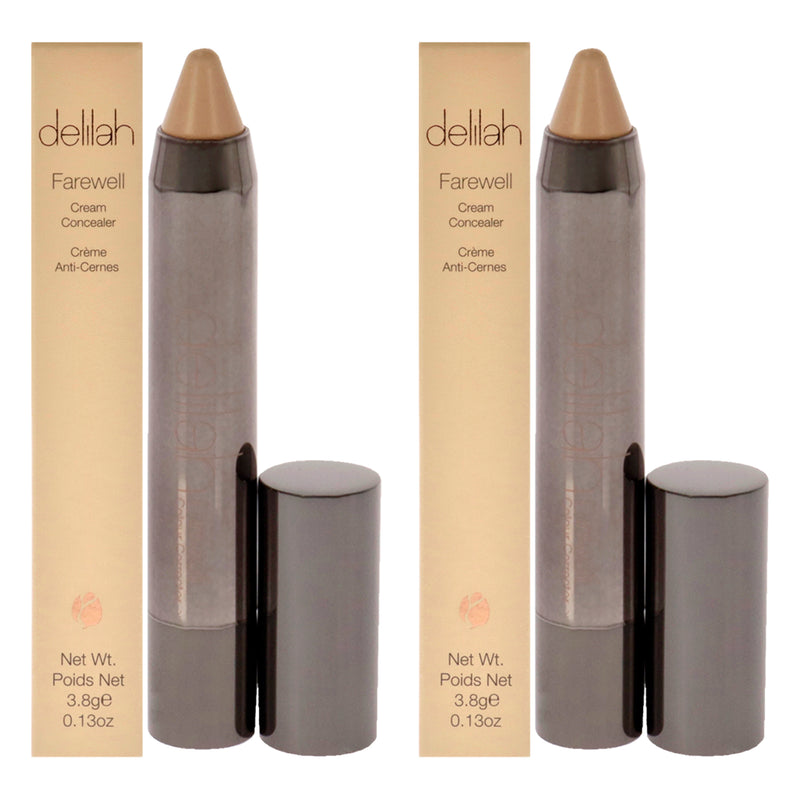 Delilah Farewell Cream Concealer - Linon by Delilah for Women - 0.13 oz Concealer - Pack of 2