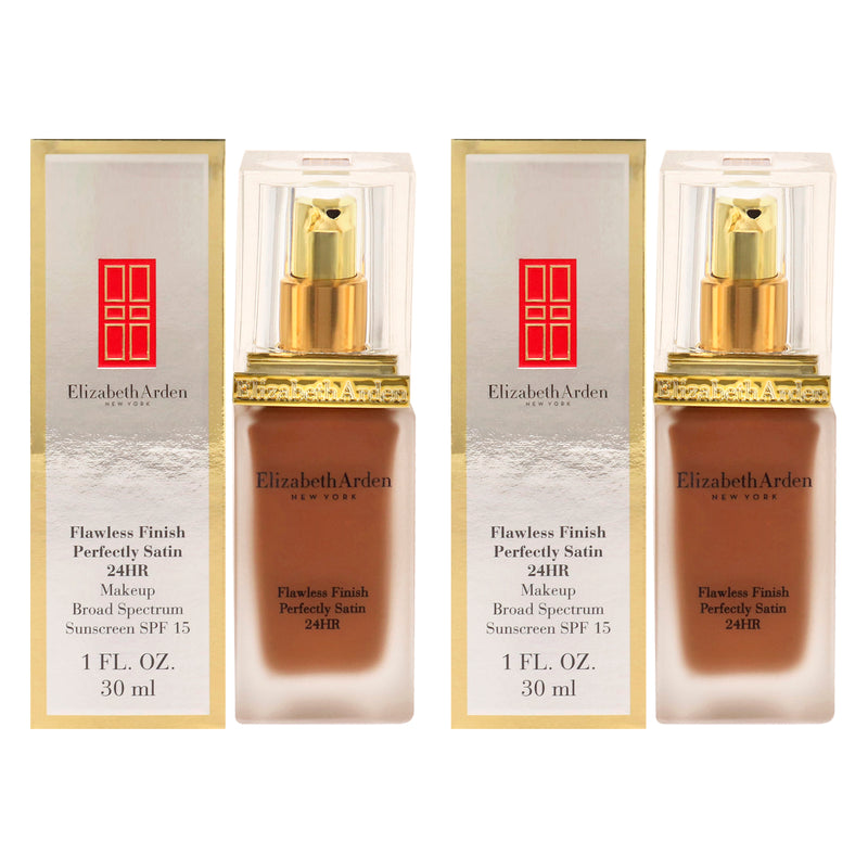 Elizabeth Arden Flawless Finish Perfectly Satin 24HR Makeup SPF 15 - 17 Cocoa by Elizabeth Arden for Women - 1 oz Foundation - Pack of 2