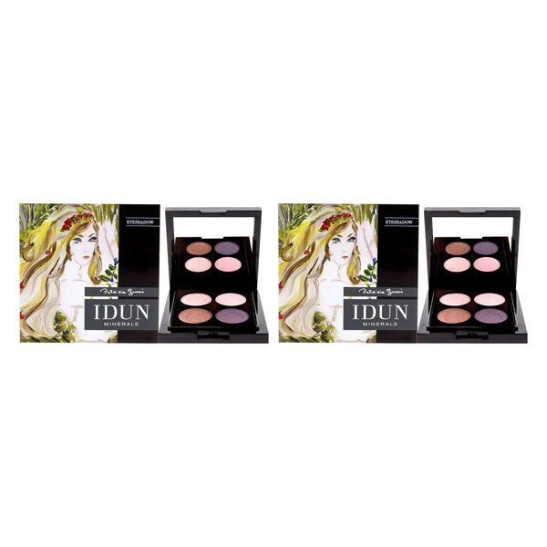 Idun Minerals Eyeshadow Palette - 405 Norrlandssyren by Idun Minerals for Women - 4 x 0.03 oz Eye Shadow - Pack of 2