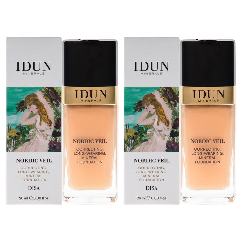 Idun Minerals Nordic Veil Foundation - 307 Disa by Idun Minerals for Women - 0.88 oz Foundation - Pack of 2