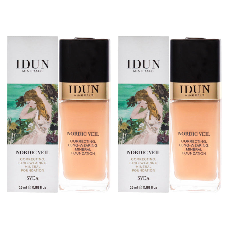 Idun Minerals Nordic Veil Foundation - 309 Svea by Idun Minerals for Women - 0.88 oz Foundation - Pack of 2