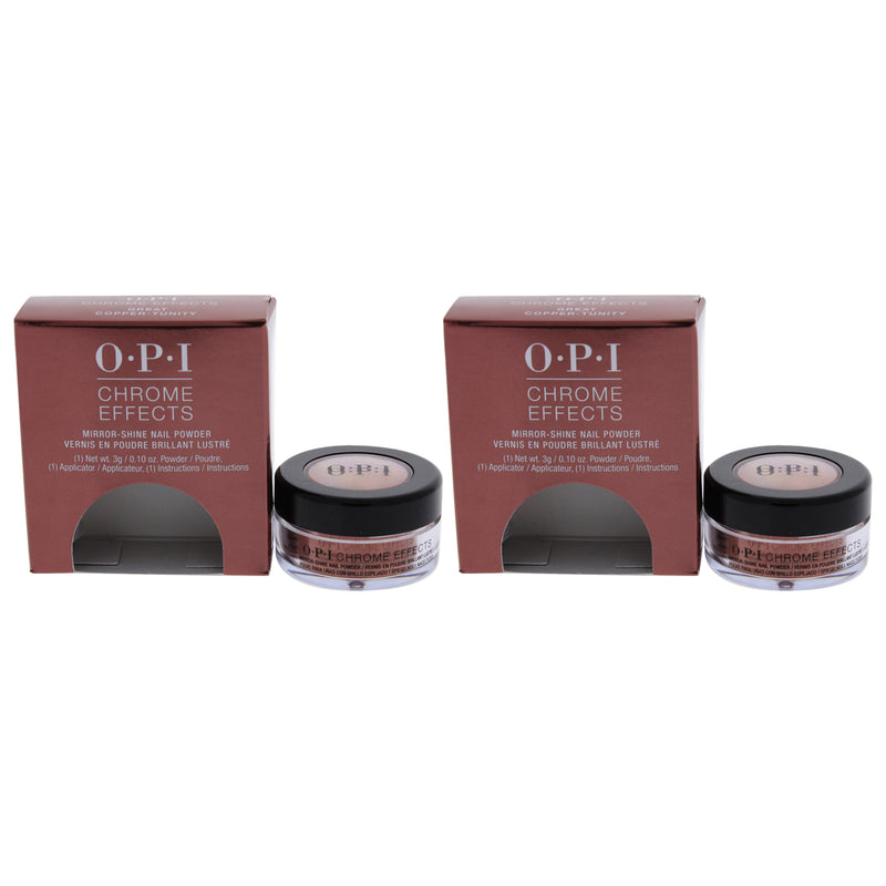 OPI Chrome Effects Mirror Shine Nail Powder - Great Copper-Tunity by OPI for Women - 0.1 oz Nail Powder - Pack of 2