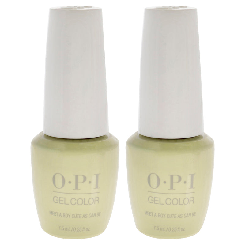 OPI GelColor - GC G42B Meet a Boy Cute As Can Be by OPI for Women - 0.25 oz Nail Polish - Pack of 2