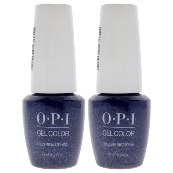 OPI GelColor - GCG 46B Chills Are Multiplying by OPI for Women - 0.25 oz Nail Polish - Pack of 2