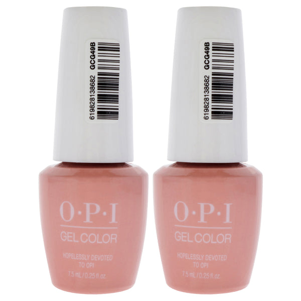 OPI GelColor Gel Lacquer - G49B Hopelessly Devoted by OPI for Women - 0.25 oz Nail Polish - Pack of 2