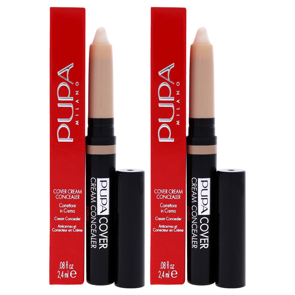 Pupa Milano Cover Cream Concealer - 002 Beige by Pupa Milano for Women - 0.08 oz Concealer - Pack of 2