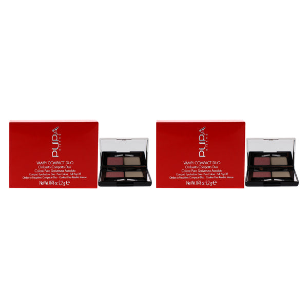 Pupa Milano Vamp! Compact Duo Eyeshadow - 001 Rose Perlage by Pupa Milano for Women - 0.078 oz Eye Shadow - Pack of 2