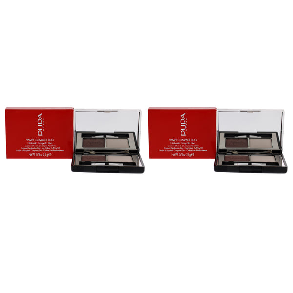 Pupa Milano Vamp! Compact Duo Eyeshadow - 006 Brown Vanilla by Pupa Milano for Women - 0.078 oz Eye Shadow - Pack of 2