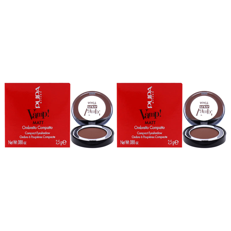 Pupa Milano Vamp! Matt Compact Eyeshadow - 040 Warm Nude by Pupa Milano for Women - 0.088 oz Eye Shadow - Pack of 2