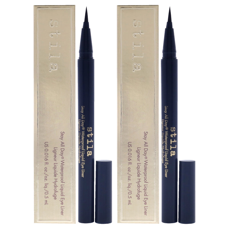 Stila Stay All Day Waterproof Liquid Eye Liner - Midnight by Stila for Women - 0.016 oz Eyeliner - Pack of 2