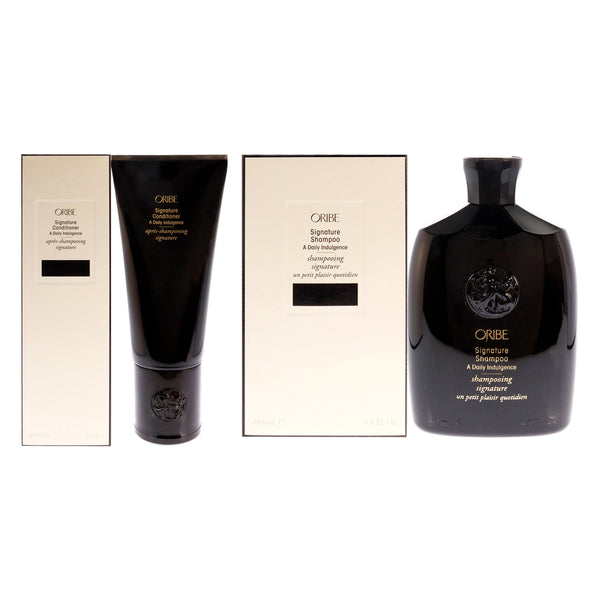 Oribe Signature Shampoo and Signature Conditioner Kit by Oribe for Unisex - 2 Pc Kit 8.5oz Shampoo, 6.8oz Conditioner