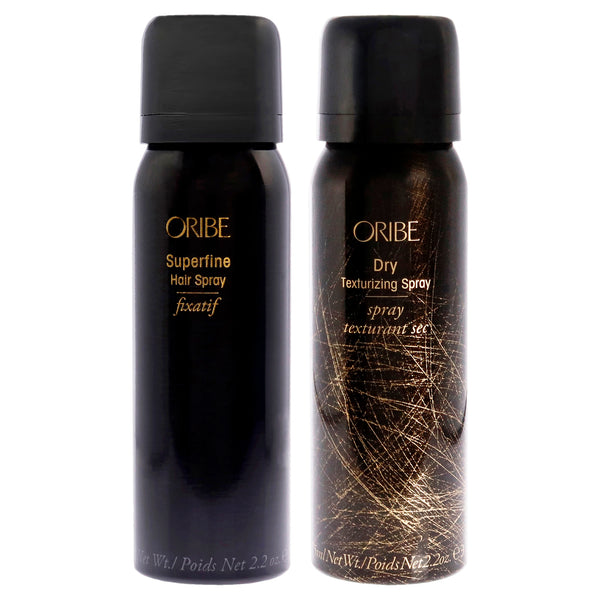 Oribe Superfine Hairspray and Dry Texturizing Spray Kit by Oribe for Unisex - 2 Pc Kit 2.2 oz Hair Spray, 2.2 oz Hair Spray