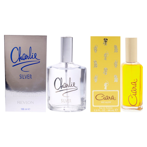 Revlon Charlie Silver and Ciara Kit by Revlon for Women - 2 Pc Kit 3.4 oz EDT Spray, 2.3 oz EDT Spray