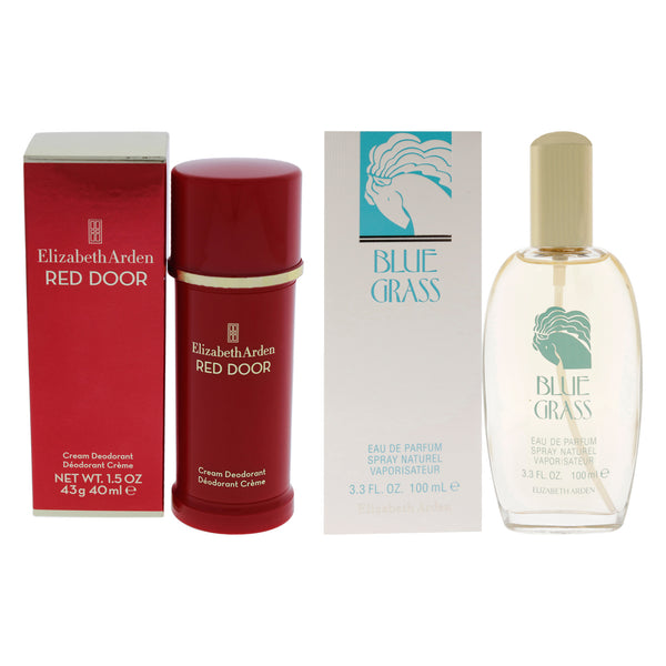 Elizabeth Arden Blue Grass and Red Door Kit by Elizabeth Arden for Women - 2 Pc Kit 3.3 oz EDP Spray, 1.5 oz Deodorant Cream