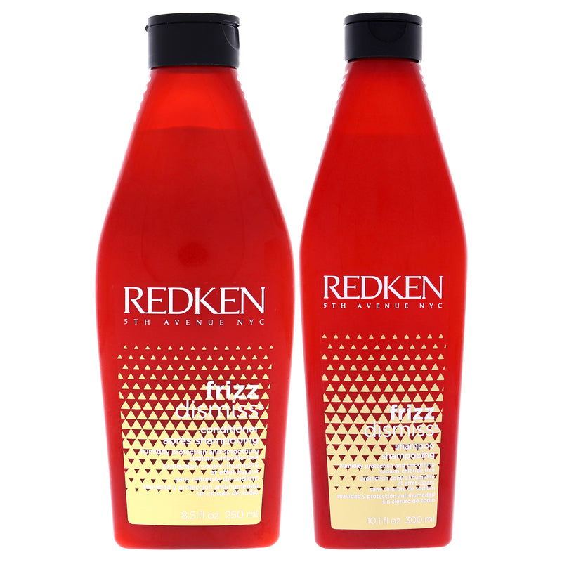 Redken Frizz Dismiss Shampoo and Conditioner Kit by Redken for Unisex - 2 Pc Kit 10.1oz Shampoo, 8.5oz Conditioner