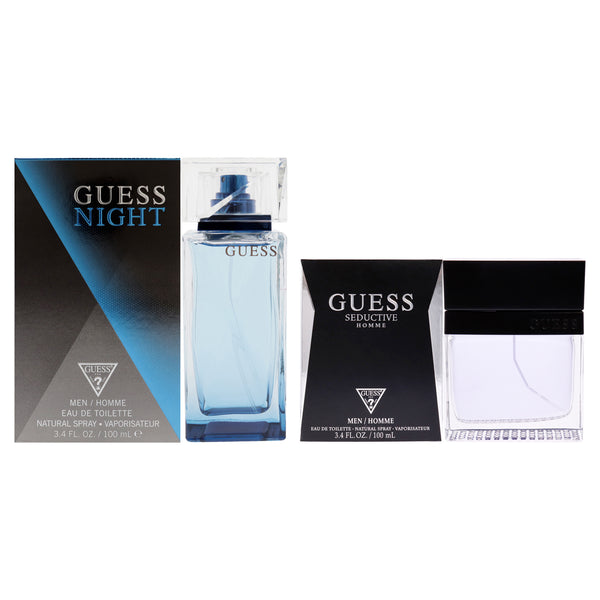 Guess Guess Kit by Guess for Men - 2 Pc Kit 3.4oz Guess Night EDT Spray, 3.4oz Guess Seductive EDT Spray