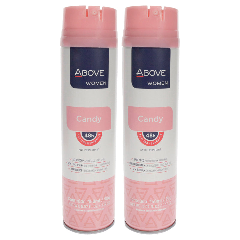 Above 48 Hours Antiperspirant Deodorant - Candy by Above for Women - 3.17 oz Deodorant Spray - Pack of 2