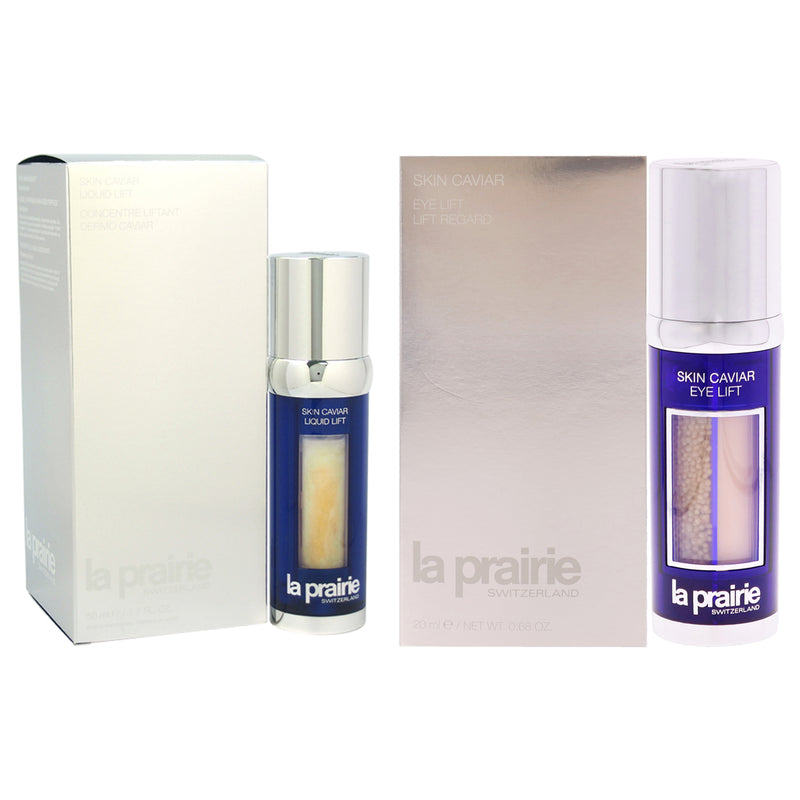 La Prairie Skin Caviar Kit by La Prairie for Unisex - 2 Pc Kit 0.68oz Eye Lift Serum, 1.7oz Liquid Lift Serum