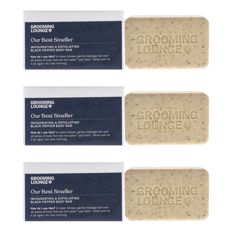 Grooming Lounge Our Best Smeller Body Bar by Grooming Lounge for Men - 7 oz Soap - Pack of 3