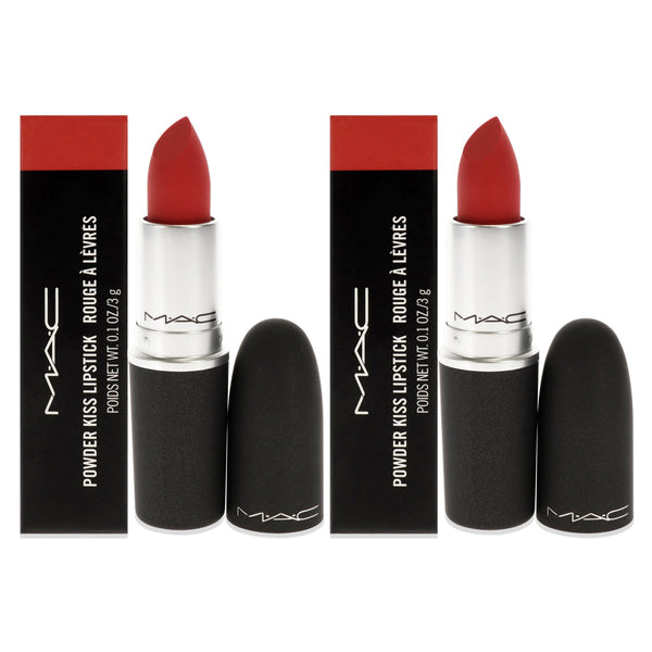 MAC Powder Kiss Lipstick - 915 Lasting Passion by MAC for Women - 0.1 oz Lipstick - Pack of 2