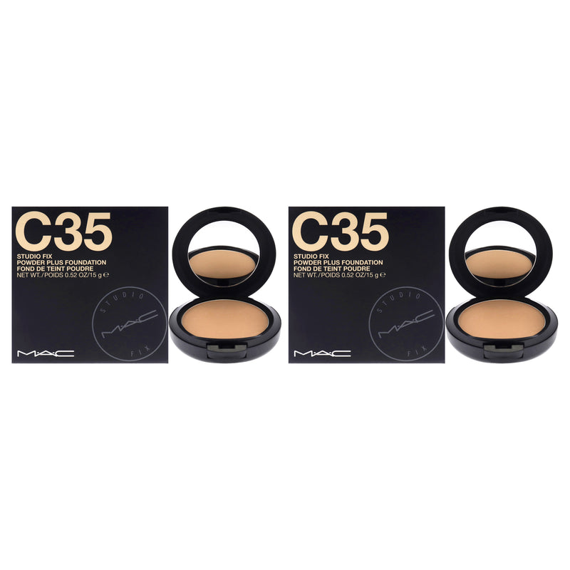 MAC Studio Fix Powder Plus Foundation - C35 by MAC for Women - 0.52 oz Foundation - Pack of 2