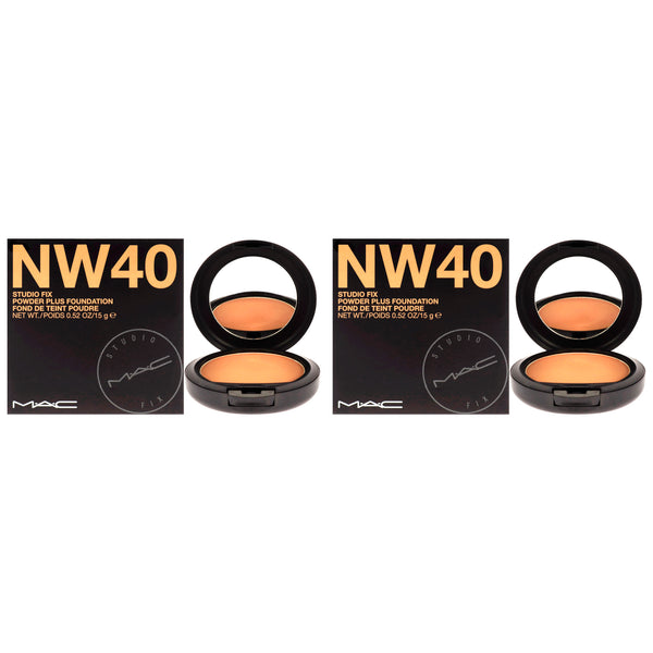 MAC Studio Fix Powder Plus Foundation - NW40 by MAC for Women - 0.52 oz Foundation - Pack of 2