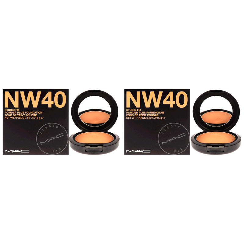 MAC Studio Fix Powder Plus Foundation - NW40 by MAC for Women - 0.52 oz Foundation - Pack of 2